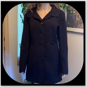 Beautiful Long Black Lined Blazer Sz small